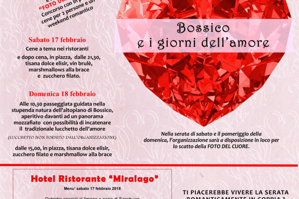 Locadina San Valentino 2018 - Bossico - Hotel Miralago