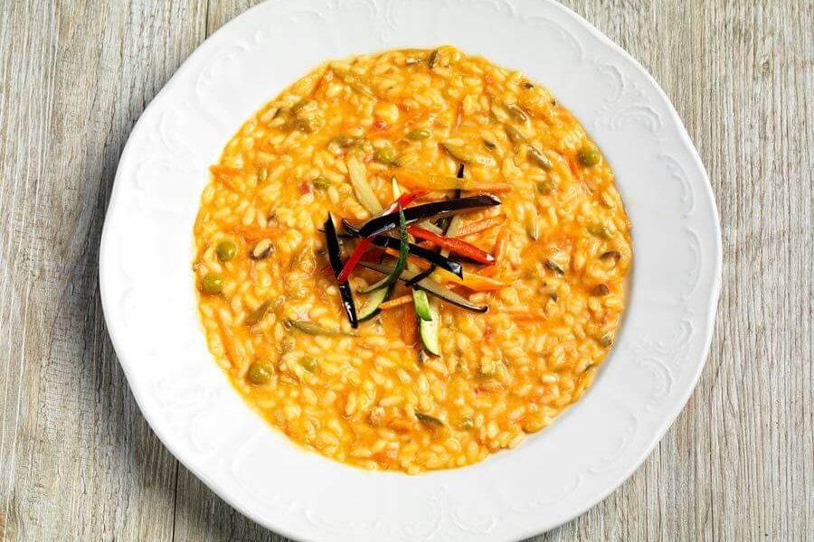 Risotto di stagione al ristorante Miralago di Bossico